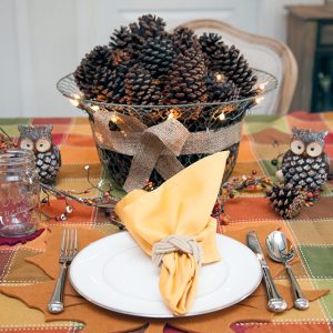 foliage for thanksgiving table decor