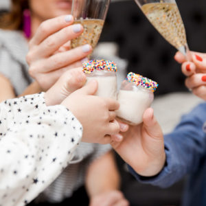 new year's eve events with kids - diy milk shots