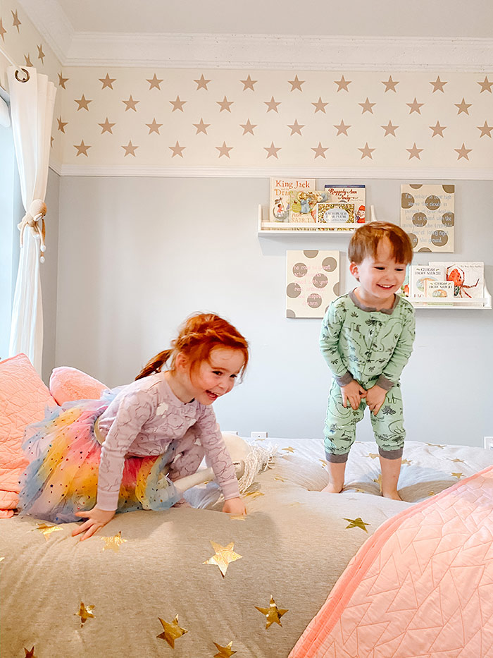 Goodbye baby crib, Hello toddler bed. Big Kid Room Reveal with