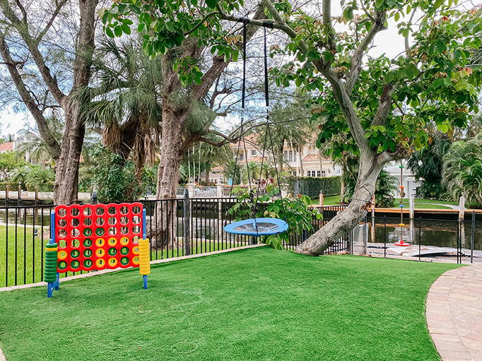 artificial grass installed backyard pool ideas on a budget
