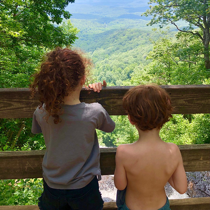 overlooking view in blue ridge mountains